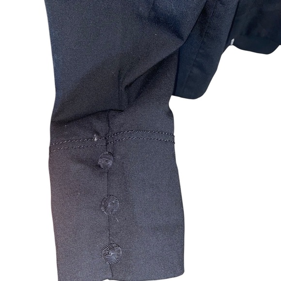 Vtg Y2K Badgley Mischka Black Mock Neck Asian influence blazer Taylored fit - Picture 15 of 16